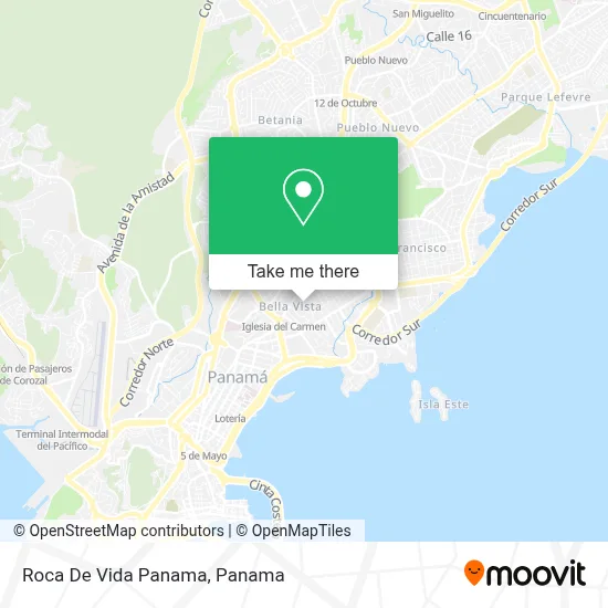 Roca De Vida Panama map