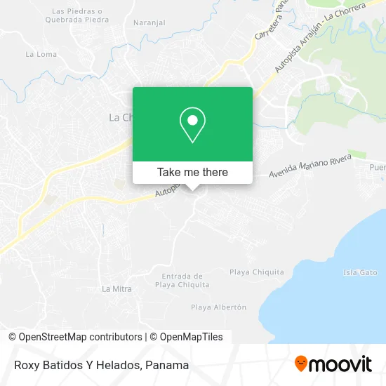 Roxy Batidos Y Helados map