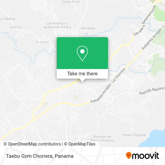 Taebo Gym Chorrera map