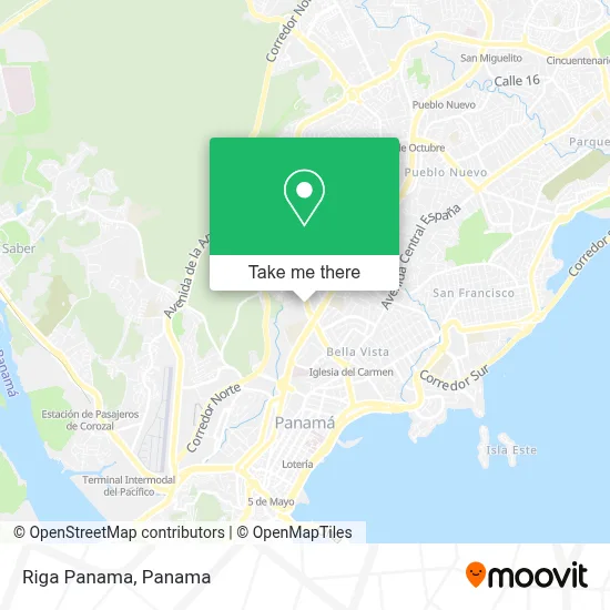Riga Panama map