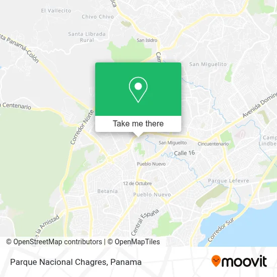 Parque Nacional Chagres map