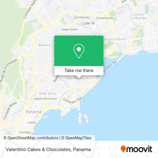 Valentino Cakes & Chocolates map