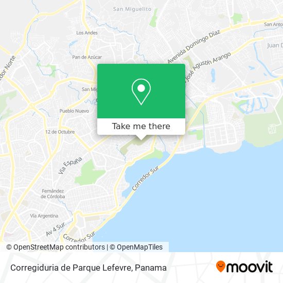Corregiduria de Parque Lefevre map