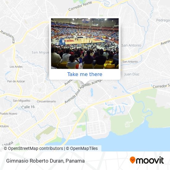 Gimnasio Roberto Duran map