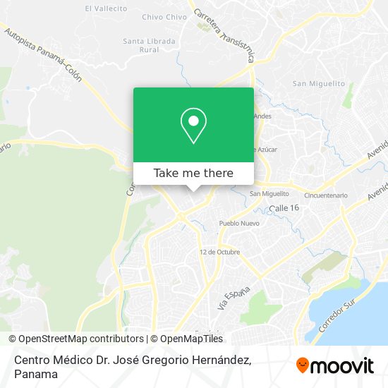 Centro Médico Dr. José Gregorio Hernández map