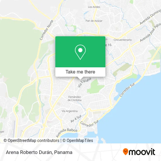 Mapa de Arena Roberto Durán
