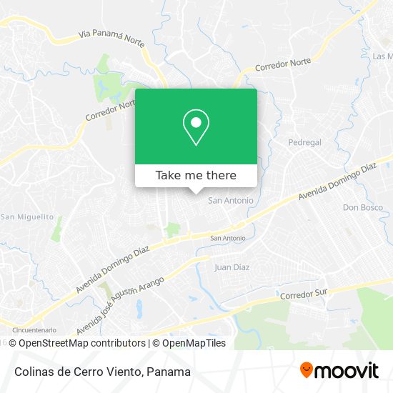 Colinas de Cerro Viento map