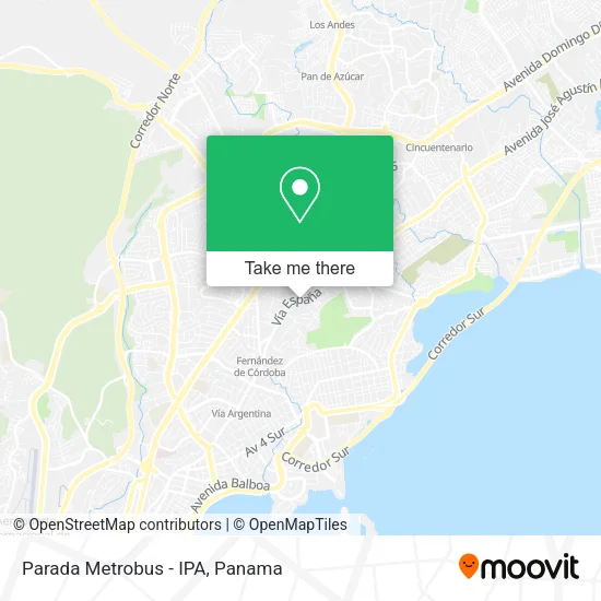 Parada Metrobus - IPA map