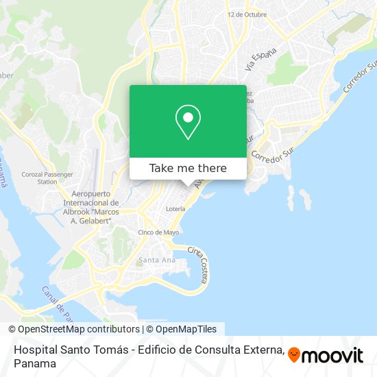 Hospital Santo Tomás - Edificio de Consulta Externa map