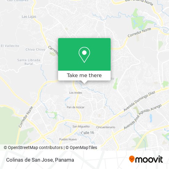 Colinas de San Jose map