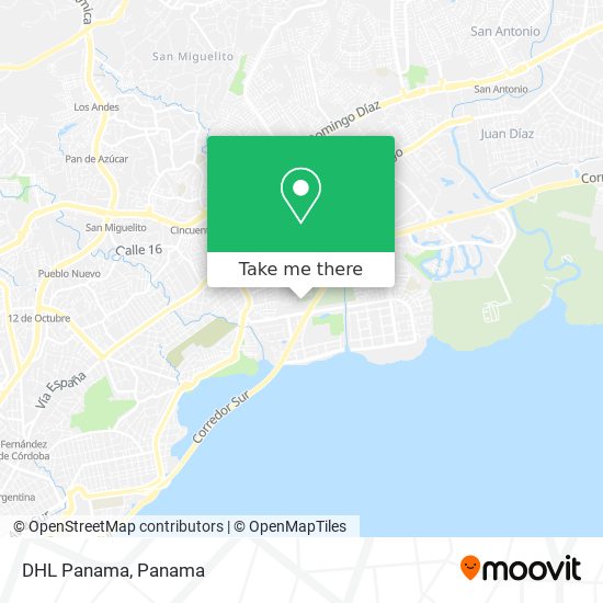 DHL Panama map