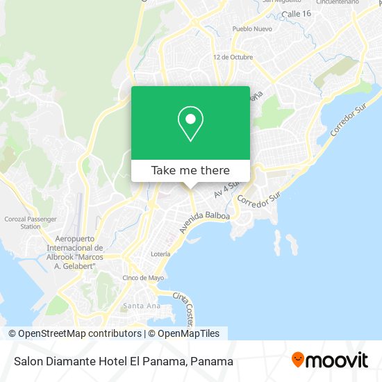 Mapa de Salon Diamante Hotel El Panama
