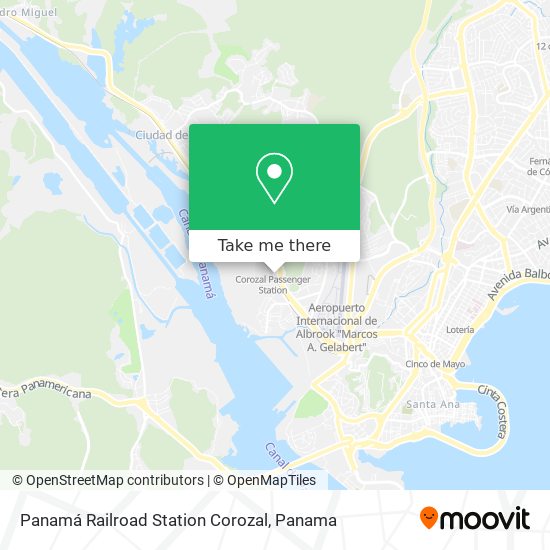 Panamá Railroad Station Corozal map