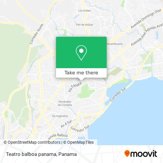 Teatro balboa panama map