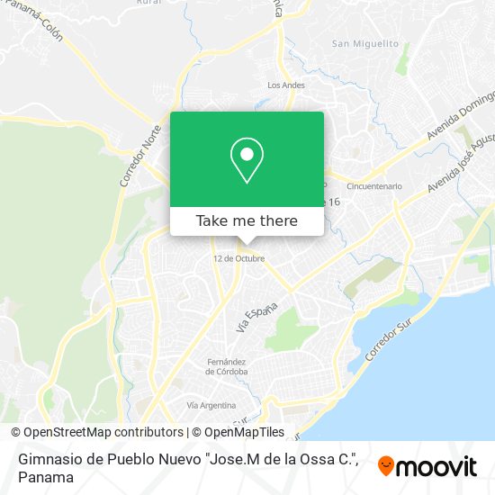 Gimnasio de Pueblo Nuevo "Jose.M de la Ossa C." map