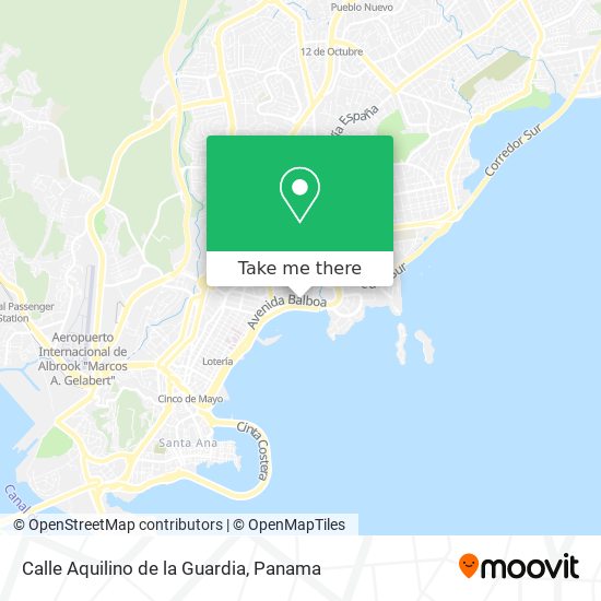 Calle Aquilino de la Guardia map