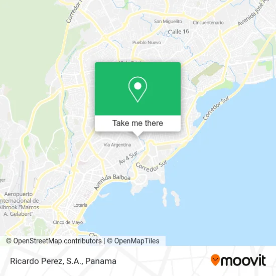 Ricardo Perez, S.A. map