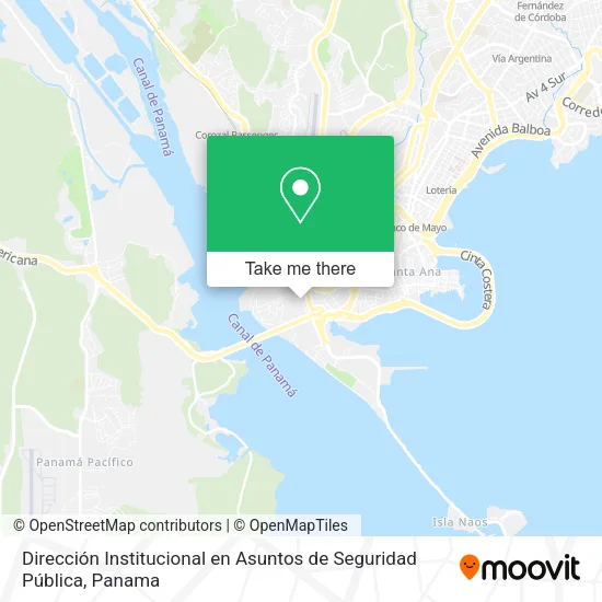 Dirección Institucional en Asuntos de Seguridad Pública map