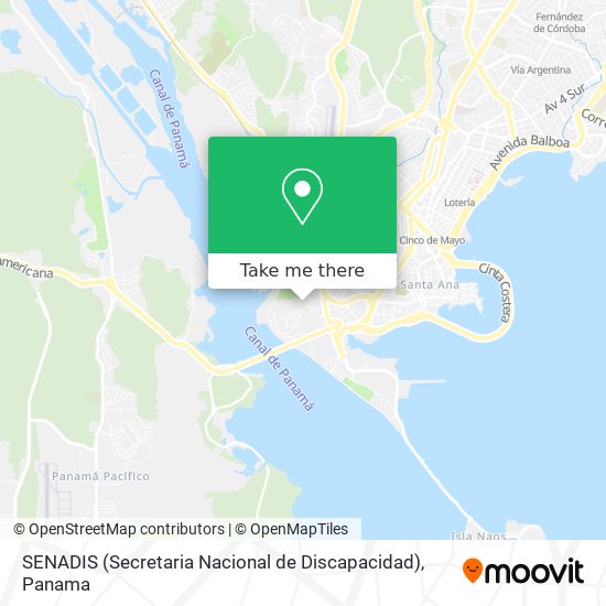 SENADIS (Secretaria Nacional de Discapacidad) map