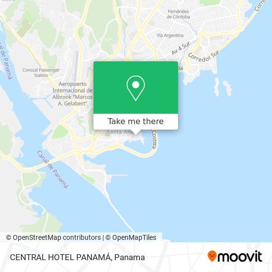 CENTRAL HOTEL PANAMÁ map