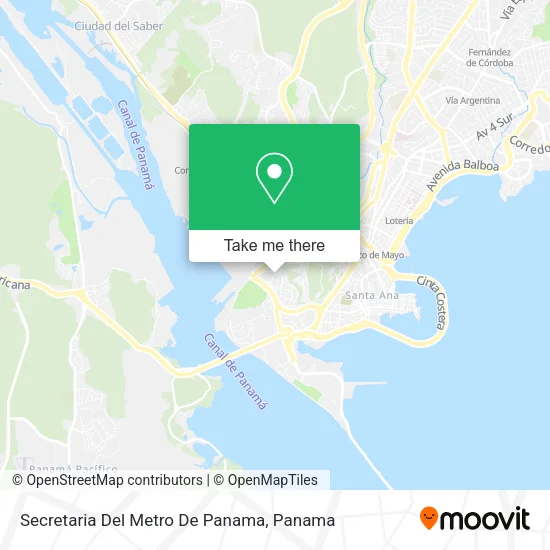 Secretaria Del Metro De Panama map