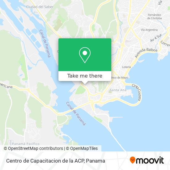 Mapa de Centro de Capacitacion de la ACP
