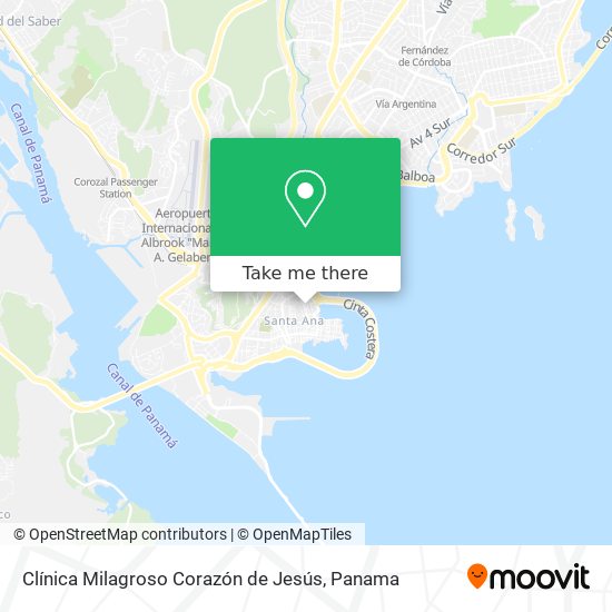 Mapa de Clínica Milagroso Corazón de Jesús