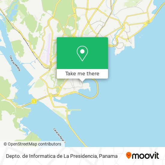 Depto. de Informatica de La Presidencia map