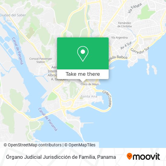 Órgano Judicial Jurisdicción de Familia map