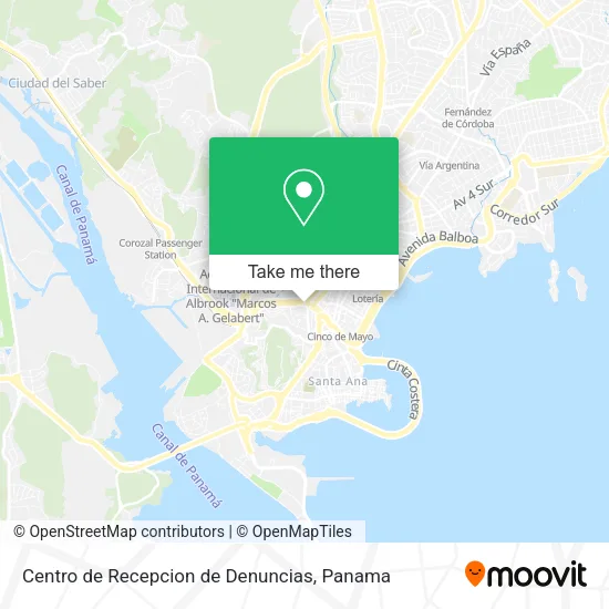 Centro de Recepcion de Denuncias map