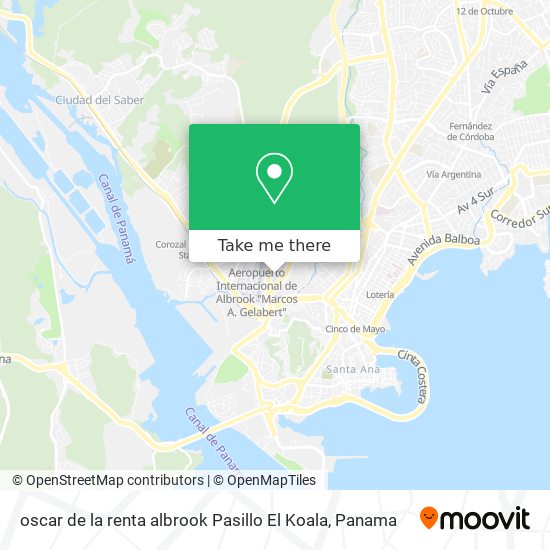 oscar de la renta albrook Pasillo El Koala map