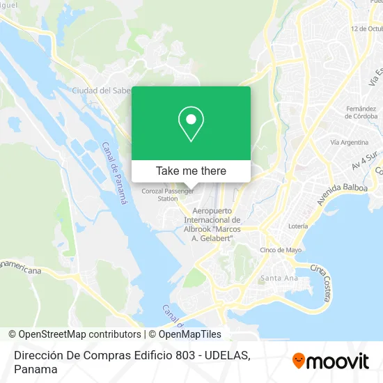 Mapa de Dirección De Compras Edificio 803 - UDELAS