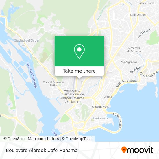 Boulevard Albrook Café map