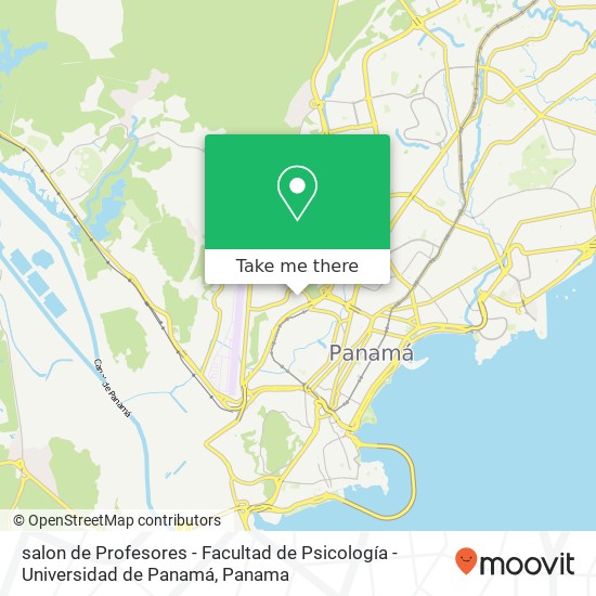 salon de Profesores  - Facultad de Psicología - Universidad de Panamá map