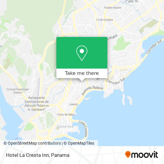 Hotel La Cresta Inn map