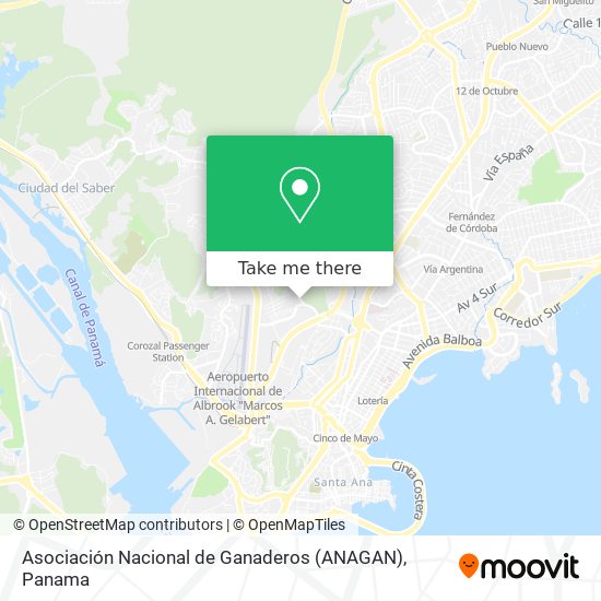Asociación Nacional de Ganaderos (ANAGAN) map
