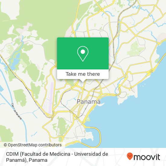 Mapa de CDIM (Facultad de Medicina - Universidad de Panamá)