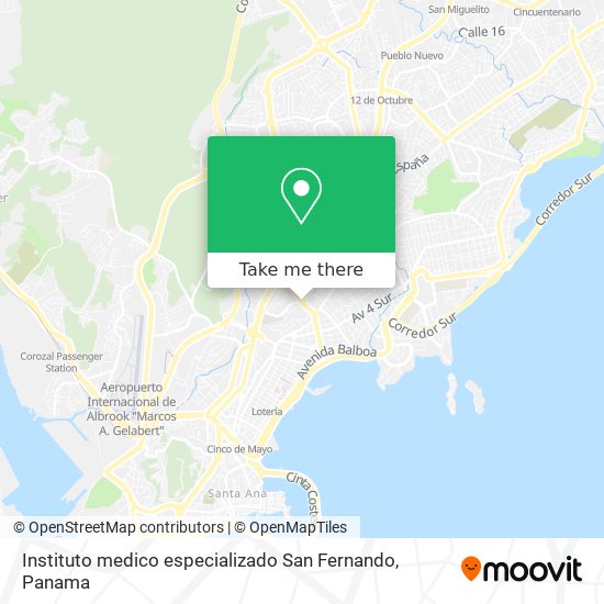 Instituto medico especializado San Fernando map