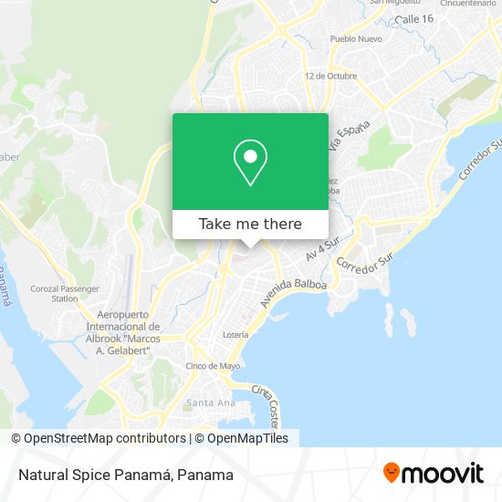 Mapa de Natural Spice Panamá