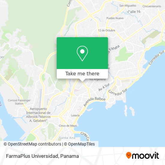 Mapa de FarmaPlus Universidad