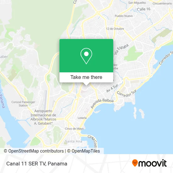 Canal 11 SER TV map