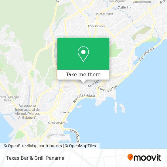 Mapa de Texas Bar & Grill