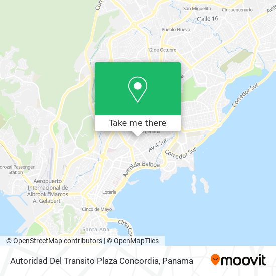 Autoridad Del Transito Plaza Concordia map