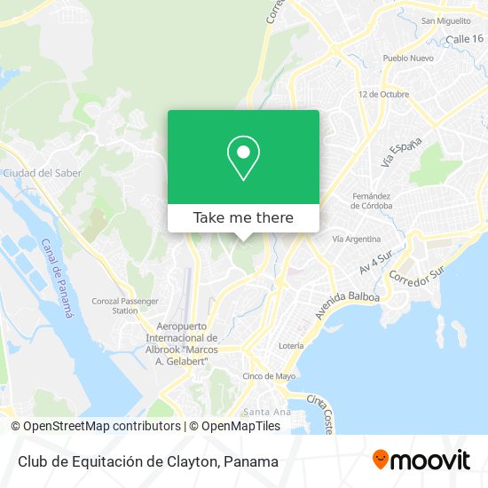 Club de Equitación de Clayton map