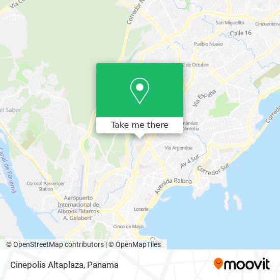 Mapa de Cinepolis Altaplaza