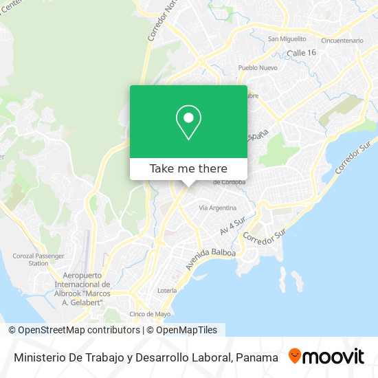 Ministerio De Trabajo y Desarrollo Laboral map