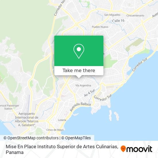 Mise En Place Instituto Superior de Artes Culinarias map
