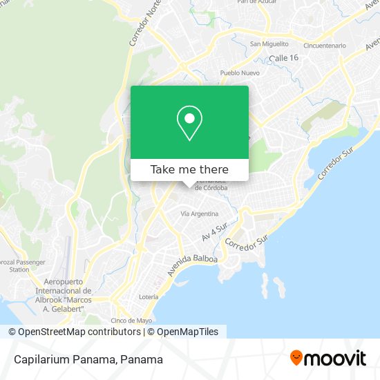 Capilarium Panama map