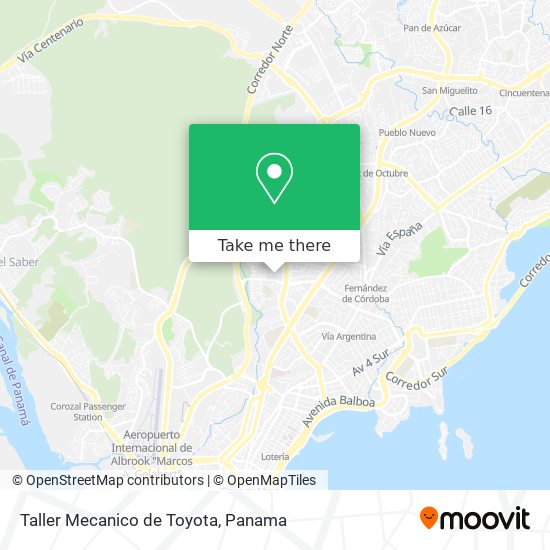 Taller Mecanico de Toyota map