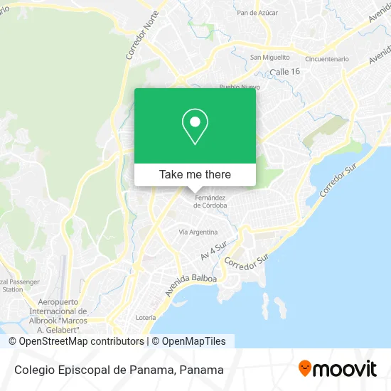 Colegio Episcopal de Panama map